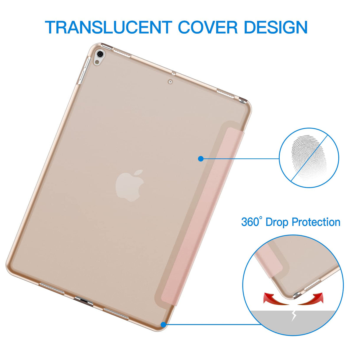 JETech Case for iPad Pro 10.5-Inch and iPad Air 3 (10.5-Inch 2019, 3rd Generation), Smart Cover Auto Wake/Sleep Cover (Black)