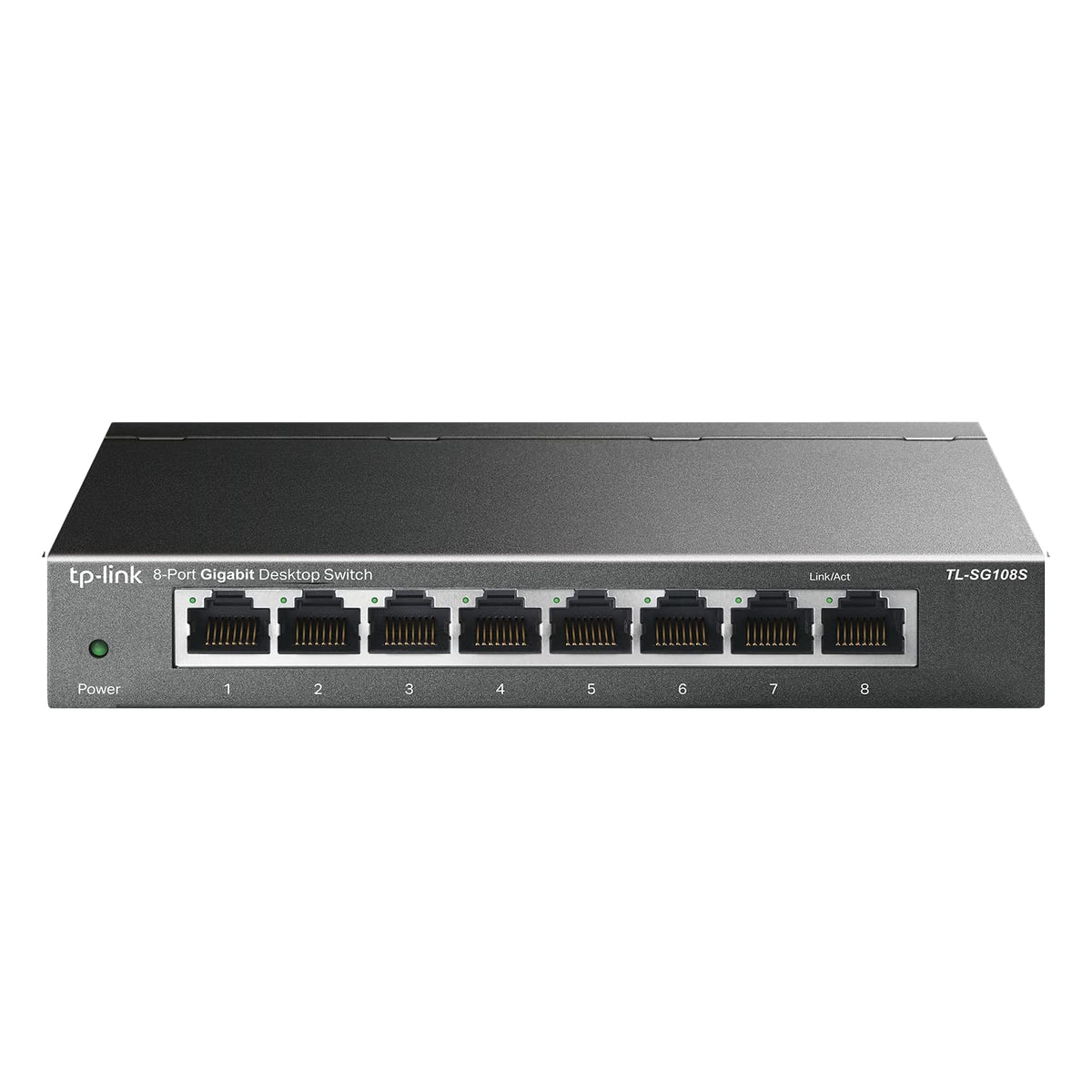 TP-Link TL-SG108S 8 Port Gigabit Ethernet Switch | Desktop/Wall-Mount | Plug & Play | Fanless | Sturdy Metal | 3 Year Manufacturer Warranty | 802.1p/DSCP QoS & IGMP Snooping | Compact Design