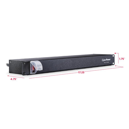 CyberPower CPS1215RMS Surge Protector, 120V/15A, 12 Outlets, 15 ft Power Cord, 1U Rackmount