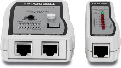 TRENDnet Network Cable Tester, Tests Ethernet, USB and BNC Cables, Accurately Test Pin Configurations up to 300m (984 ft), Local and Remote Testing, Includes BNC to Ethernet Converters, White, TC-NT2