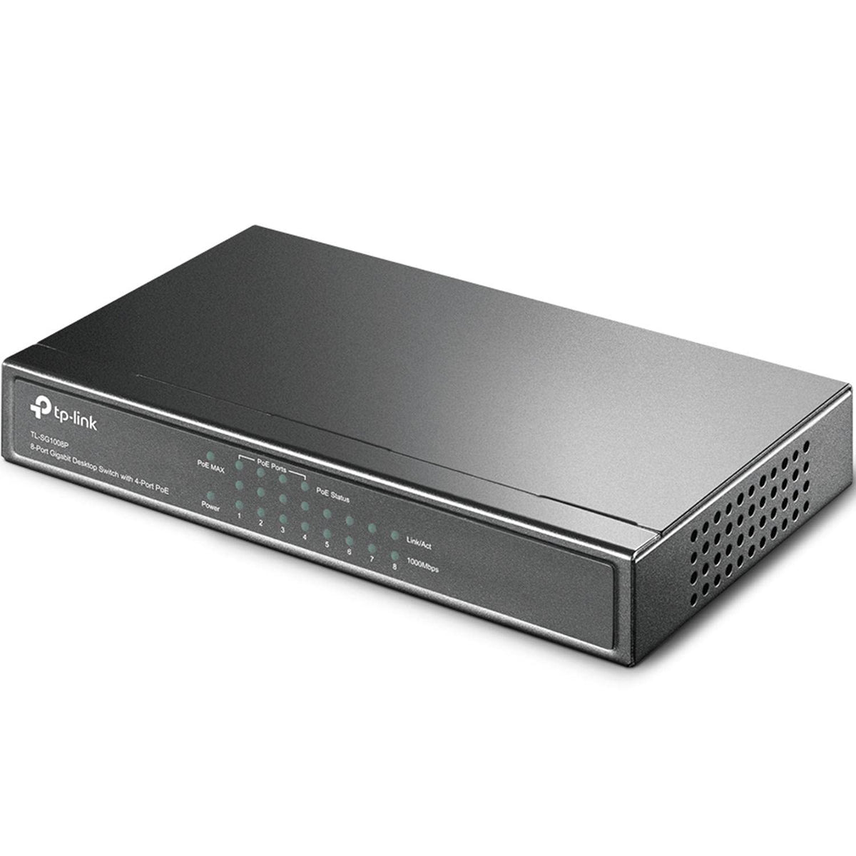 TP-Link TL-SG1008P V4 | 8 Port Gigabit PoE Switch | 4 PoE+ Ports @64W | Desktop | Plug & Play | Sturdy Metal w/ Shielded Ports | Fanless | Limited Lifetime Protection | QoS & IGMP Snooping | Unmanaged