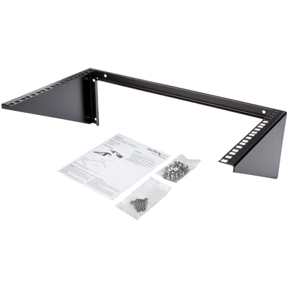 StarTech.com 2U Vertical Wall Mount Patch Panel Bracket - Steel Rack Mount Bracket w/Hardware for 19" Network, Server and Data Equipment , TAA (RK219WALLV)