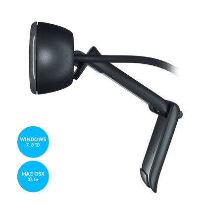 Logitech C270 HD Webcam, 720p, Widescreen HD Video Calling, Light Correction, Noise-Reducing Mic, Works with Zoom, Nintendo Switch 2’s new GameChat Mode, PC/Mac/Laptop/MacBook/Tablet - Black