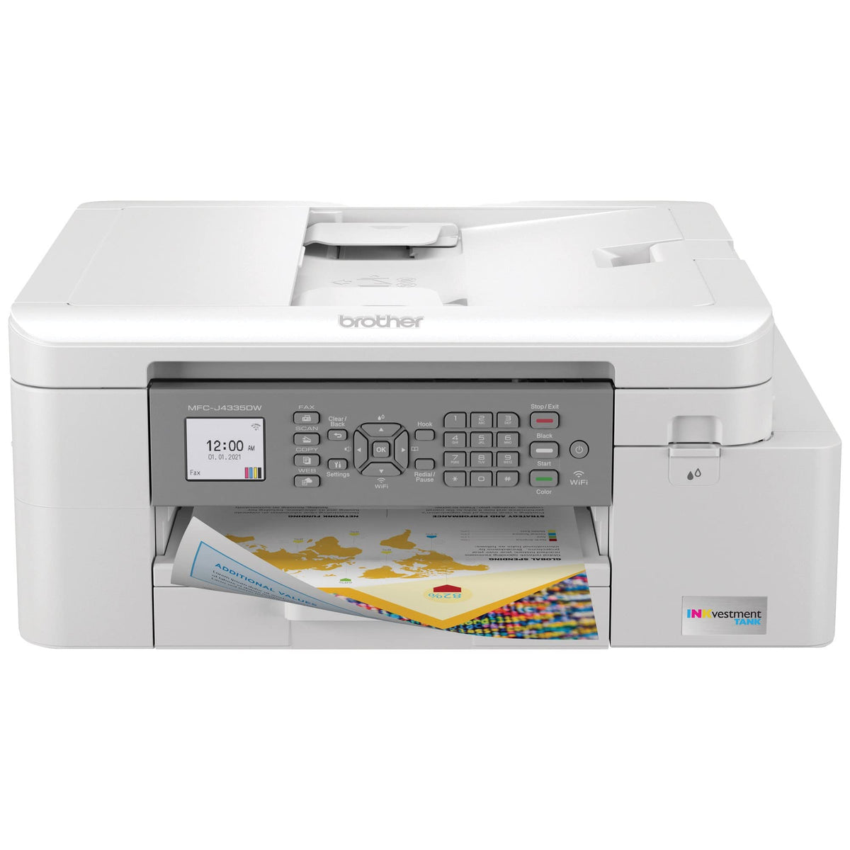 Brother INKvestment 4355 Wireless Color Inkjet All-in-One Printer with 1.8” Color Display and Manual Feed Slot | Includes Refresh Subscription Trial(1) (MFC-J4355DW)