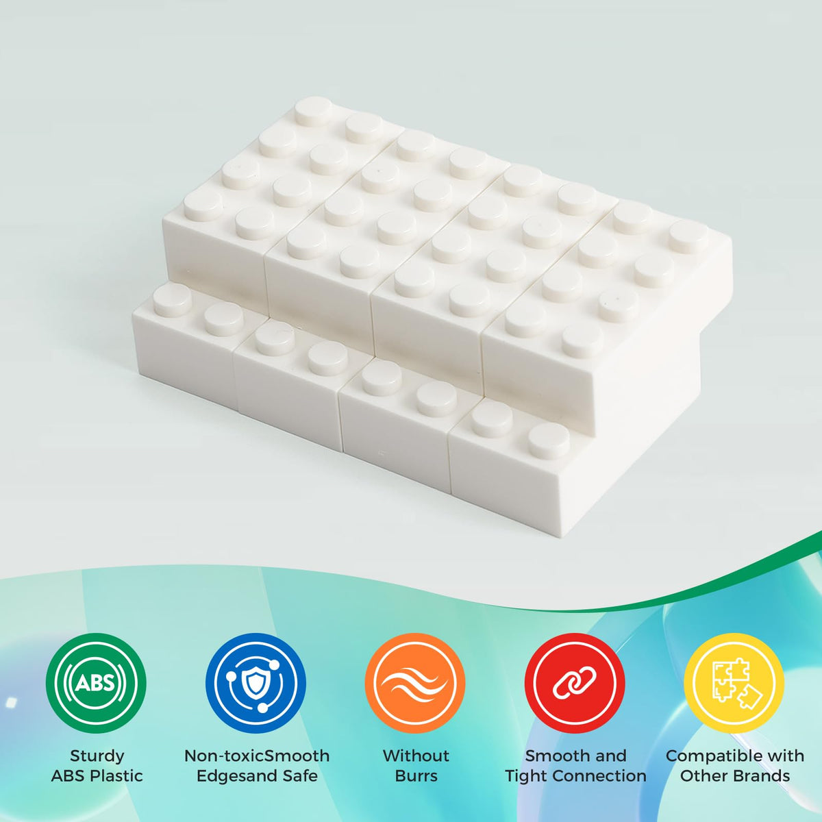 HUIZDQ 1500 Pieces Building Bricks, Classic Bulk Small Blocks, Classic Bricks Set Basic Building Blocks Compatible with All Major Brands