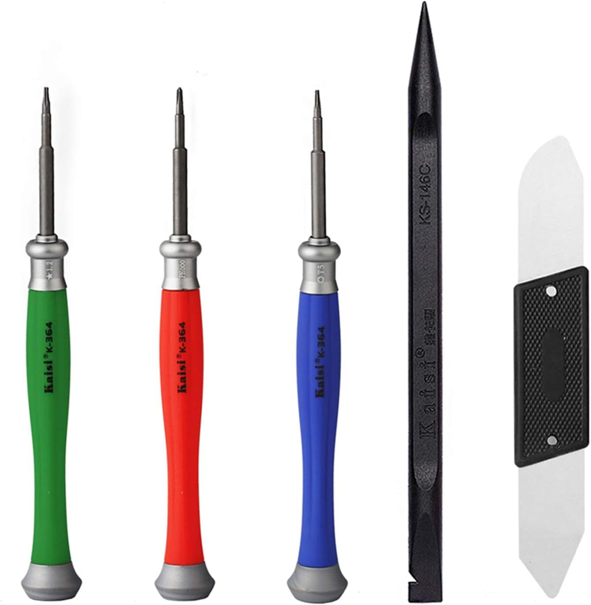 Kaisi 5pcs MacBook Repair Tool Kit Precision P5 Pentalobe Screwdriver, T5 Torx and PH000 Phillips Screwdriver with Ultra-Thin Steel and Nylon Spudgers for MacBook Pro & MacBook Air with Retina Display
