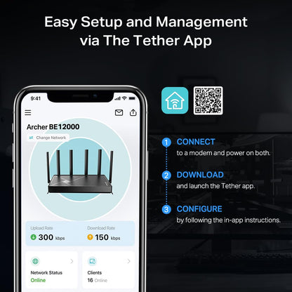 TP-Link AXE5400 Tri-Band WiFi 6E Router (Archer AXE75), 2025 PCMag Editors' Choice, Gigabit Internet for Gaming & Streaming, New 6GHz Band, 160MHz, OneMesh, Quad-Core CPU, VPN & WPA3 Security