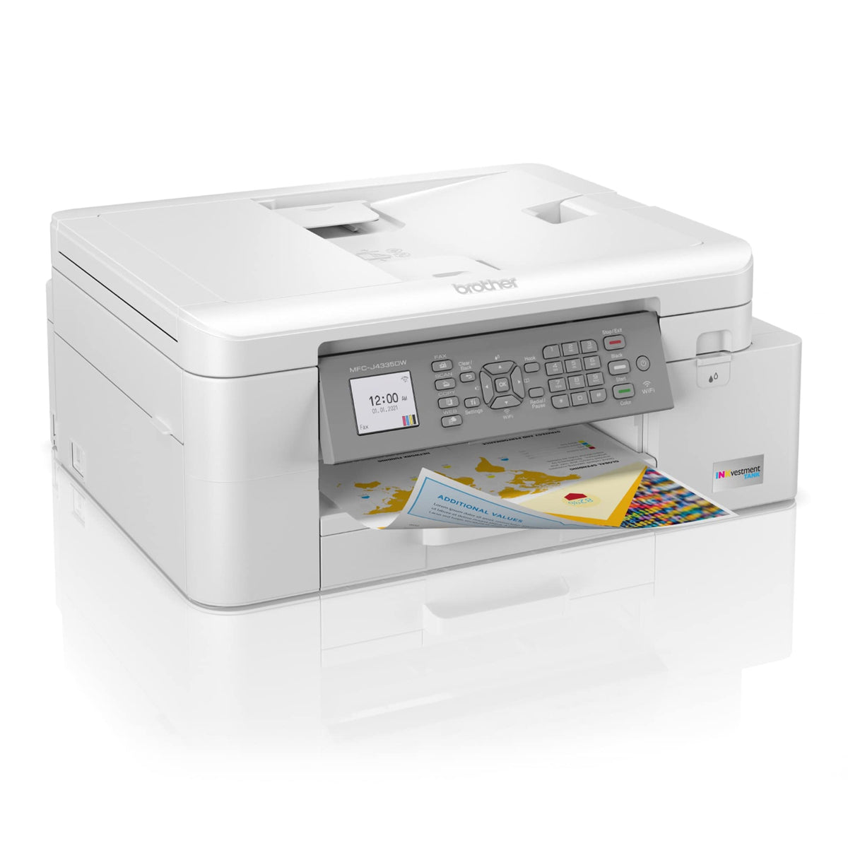 Brother INKvestment 4355 Wireless Color Inkjet All-in-One Printer with 1.8” Color Display and Manual Feed Slot | Includes Refresh Subscription Trial(1) (MFC-J4355DW)