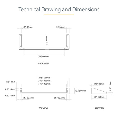 StarTech.com 2U Vertical Wall Mount Patch Panel Bracket - Steel Rack Mount Bracket w/Hardware for 19" Network, Server and Data Equipment , TAA (RK219WALLV)