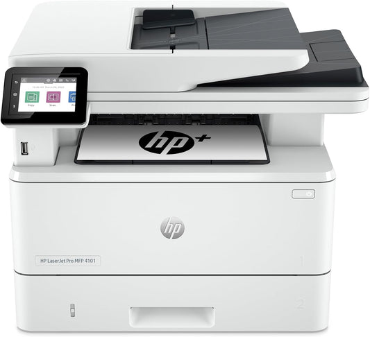 HP LaserJet Pro MFP 4101fdne Black & White Monochrome Printer with HP+ Smart Office Features and Fax