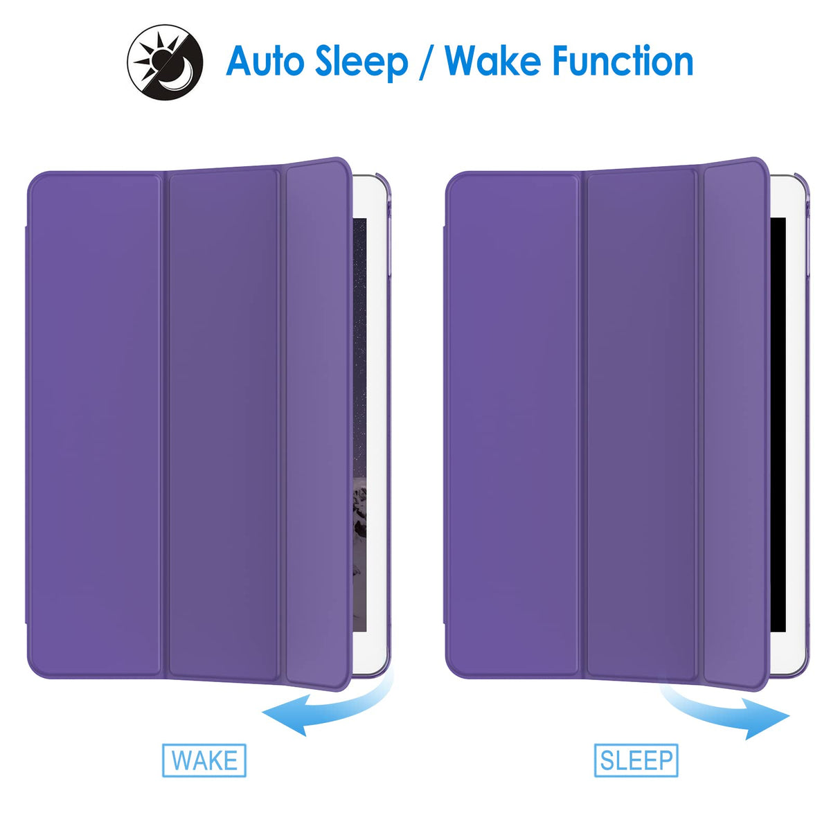 JETech Case for iPad Air 2 (2nd Generation), Smart Cover Auto Wake/Sleep (Black)