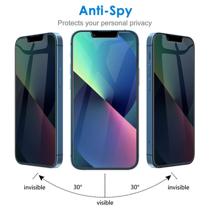 JETech Privacy Screen Protector for iPhone 17e (2026) / iPhone 16e / iPhone 13/13 Pro, Anti Spy Tempered Glass Film, 6.1-Inch Display, 2-Pack