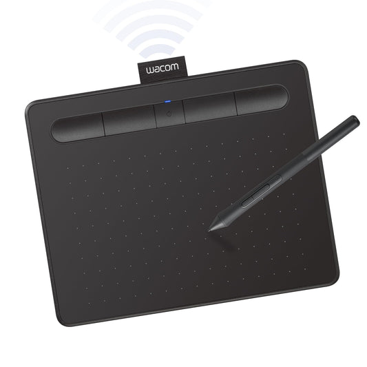 Wacom Intuos Small Graphics Drawing Tablet, Includes Training & Software; 4 Customizable ExpressKeys Compatible with Chromebook Mac Android & Windows, Black