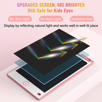 Hockvill LCD Writing Tablet for Kids 8.8 Inch, Toys for Girls Boys Drawing Pad for 3 4 5 6 7 Year Old Kids Toys, Children Christmas Birthday Gift for Kids Toddler Doodle Board Travel Essentials