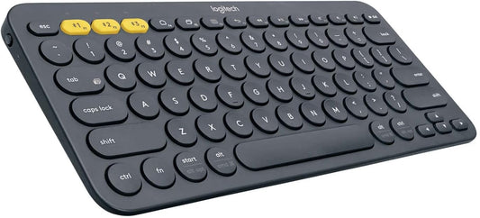 Logitech 920-007558 K380 Multi-Device Bluetooth Keyboard – with FLOW Cross-Computer Control and Easy-Switch up to 3 Devices – Dark Grey