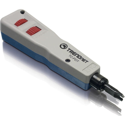 TRENDnet Punch Down Tool With 110 And Krone Blade, Insert & Cut Terminations In One Operation, Precision Blades Are Interchangeable & Reversible, Network Punch Tool, Grey, TC-PDT