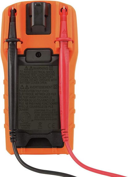 Klein Tools MM400 Multimeter, Digital Auto Ranging, AC/DC Voltage, Current, Capacitance, Frequency, Duty-Cycle, Diode, Continuity, Temp 600V