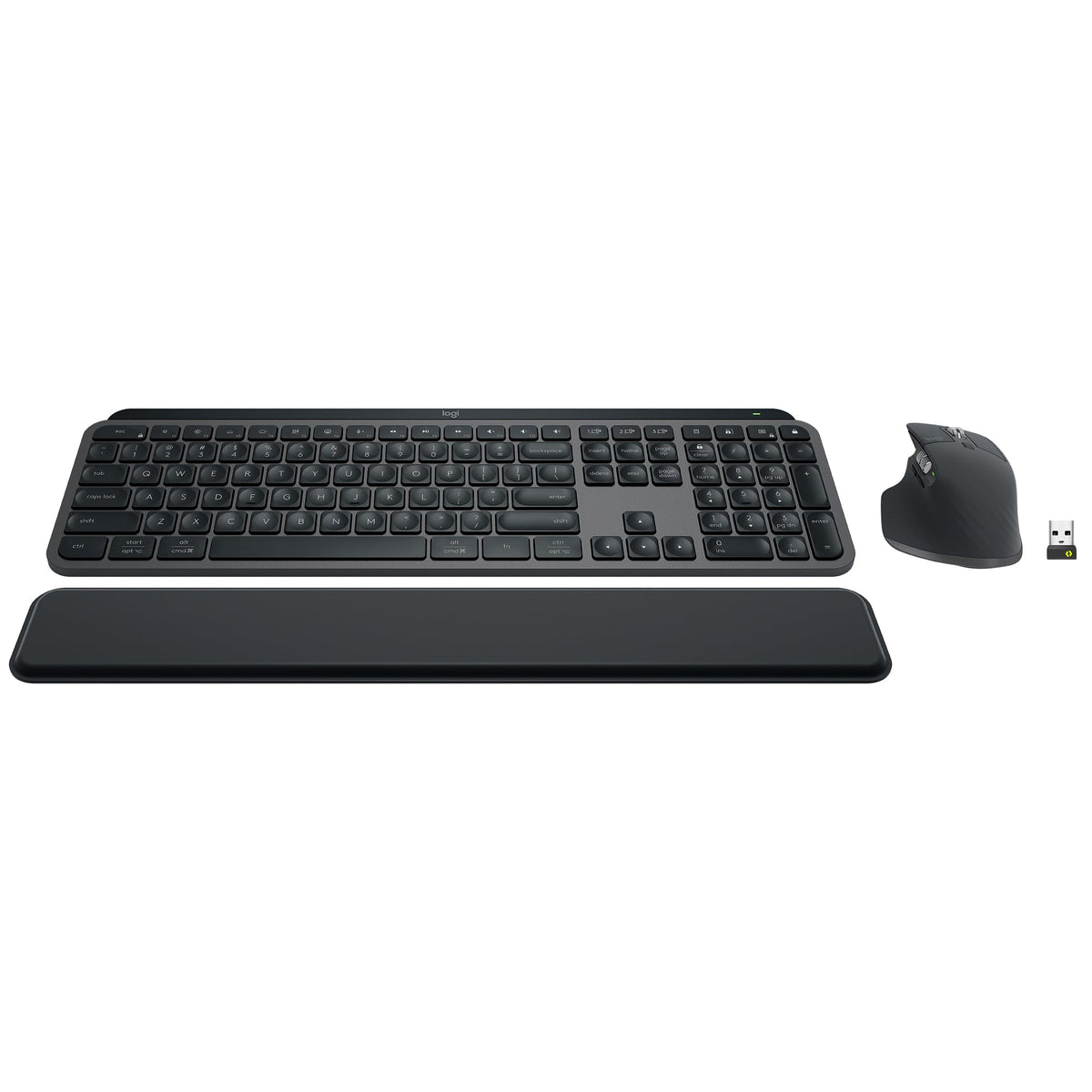 Logitech MX Master 3S Wireless Mouse Standard Edition with Logi Bolt USB Receiver, Ultra-Fast Scrolling, Ergo, 8K DPI, Track on Glass, Quiet Clicks, USB-C, Bluetooth, Windows, Linux, Chrome - Graphite