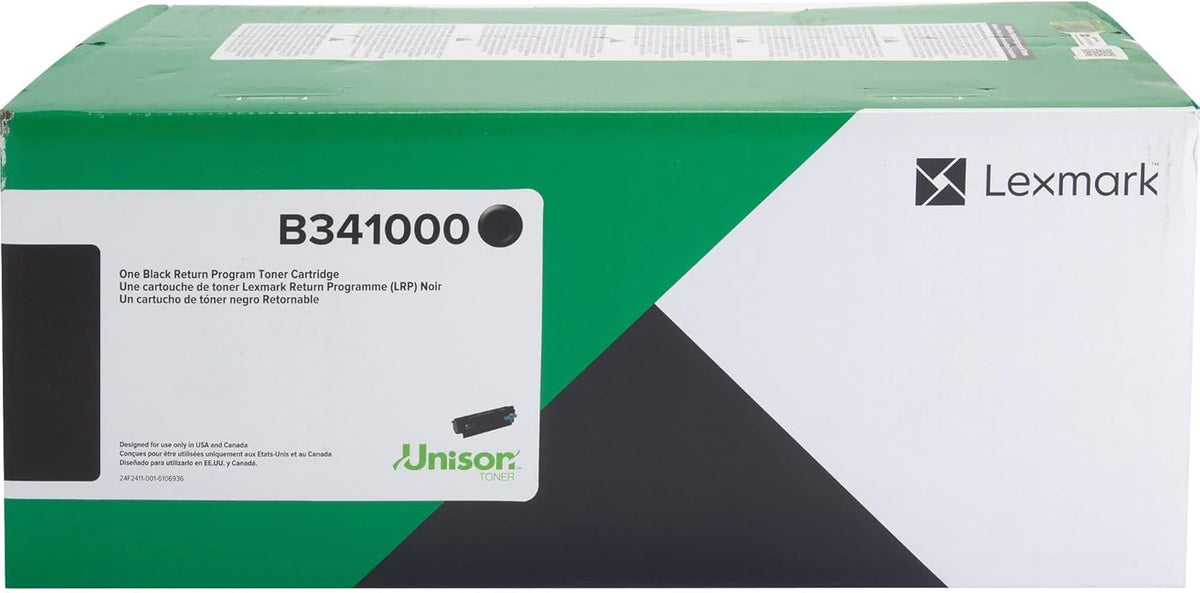 Lexmark B3340, B/MB3442 Return Program 1.5K Toner Cartridge (B341000), 1 Unit
