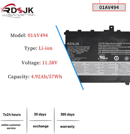 01AV429 01AV430 01AV431 01AV494 Laptop Battery for Lenovo ThinkPad X1 Carbon 5th Gen 2017 6th Gen 2018 Series SB10K97586 SB10K97587 SB10K97588 11.58V 57Wh