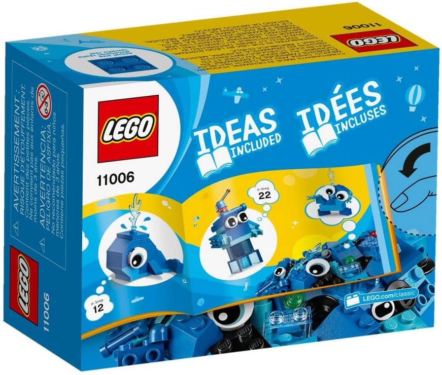 LEGO Classic Creative Blue Bricks 11006 Kids’ Building Toy Starter Set with Blue Bricks to Inspire Imaginative Play (52 Pieces)