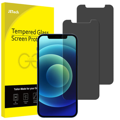 JETech Privacy Screen Protector for iPhone 17e (2026) / iPhone 16e / iPhone 13/13 Pro, Anti Spy Tempered Glass Film, 6.1-Inch Display, 2-Pack