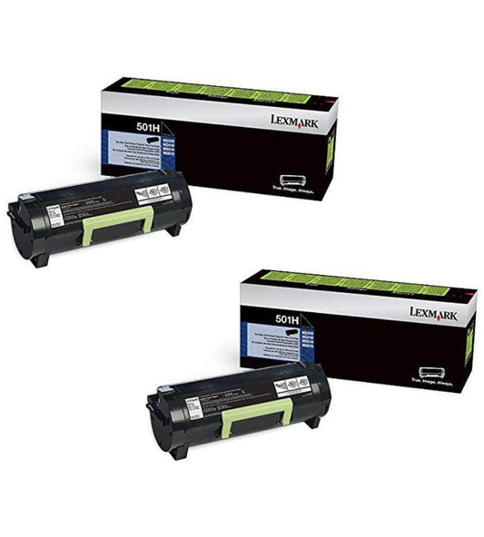 Lexmark 501H (50F1H00) High Yield Toner Cartridge 2-Pack