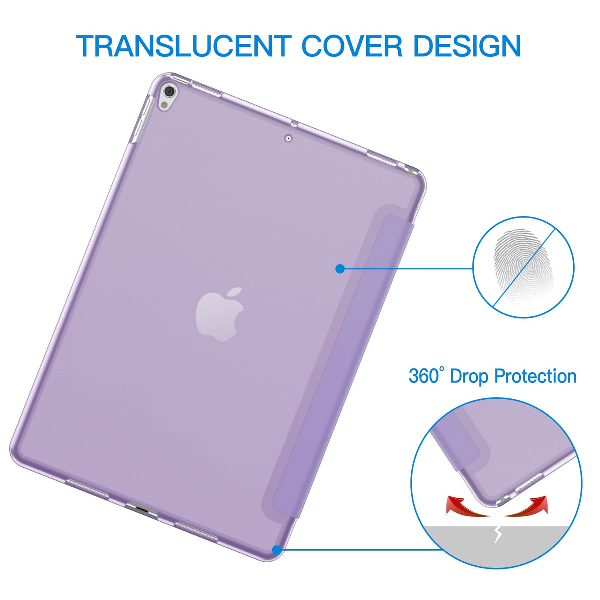 JETech Case for iPad Pro 10.5-Inch and iPad Air 3 (10.5-Inch 2019, 3rd Generation), Smart Cover Auto Wake/Sleep Cover (Black)