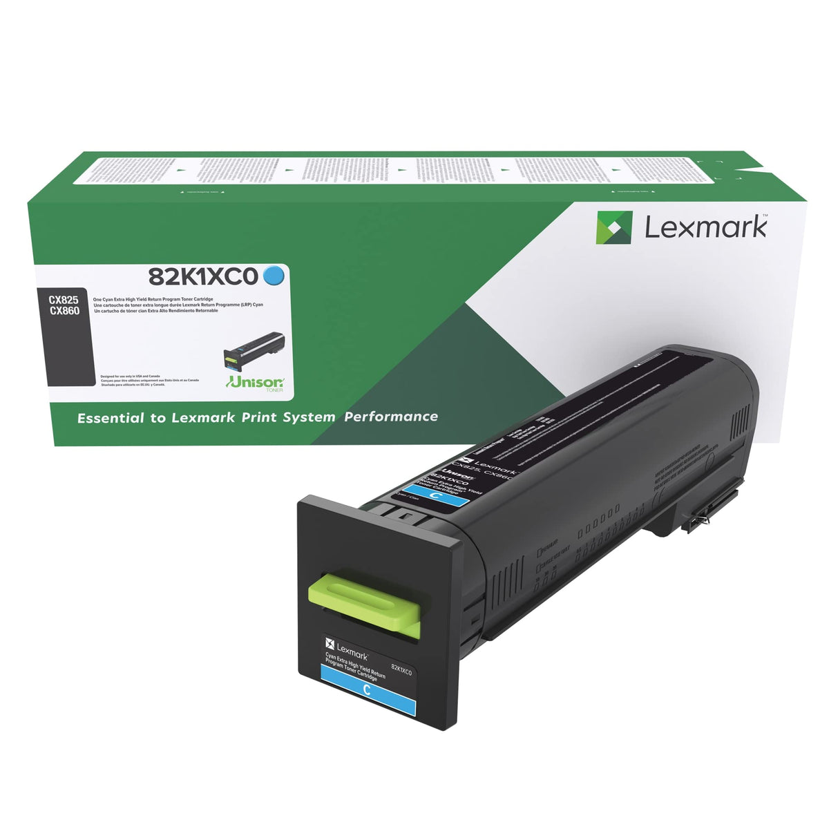 Lexmark 82K1XY0 CX825, CX860 Yellow Extra High Yield Return Program Cartridge Toner