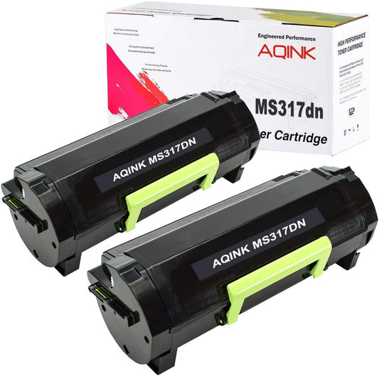 51B1000 Remanufactured Toner Cartridge Replacement for Lexmark MS317dn, MS417dn, MS517dn, MS617dn, MX317, MX317dn, MX417de, MX517de, MX617de(2 Blacks