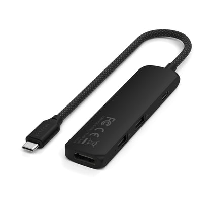 Satechi USB C Hub Multiport Adapter, USB C Docking Station with 4K HDMI, 60W USB C PD Charging, 2 USB-A, for MacBook Pro/Air M1 M2 M3, Dell, HP, Surface, Lenovo - Space Gray