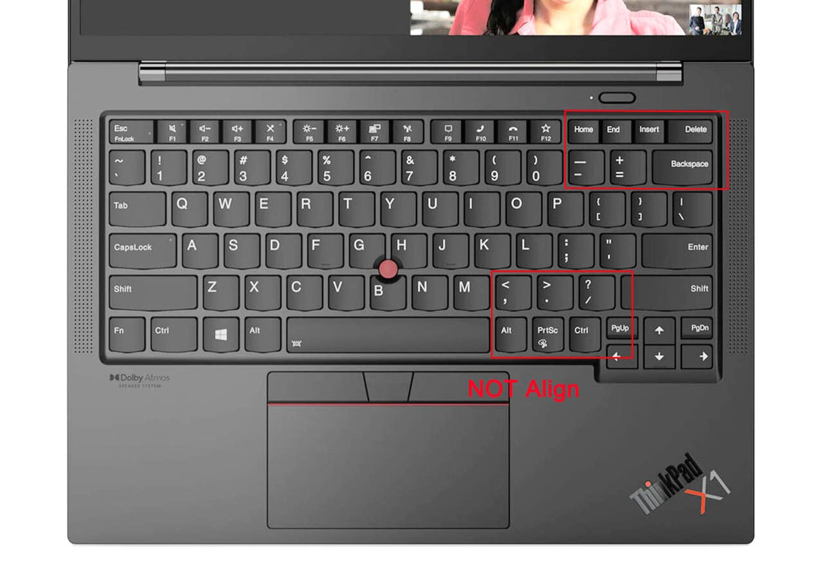 Silicone Keyboard Skin Compatible for 2021 Lenovo ThinkPad X1 Carbon Gen 9 Laptop 14", 2021 Thinkpad X1 Yoga 14", 2021 Thinkpad X1 Yoga Gen 6 14" Laptop (NOT Fit 2020-2017 release old Versions) (Black