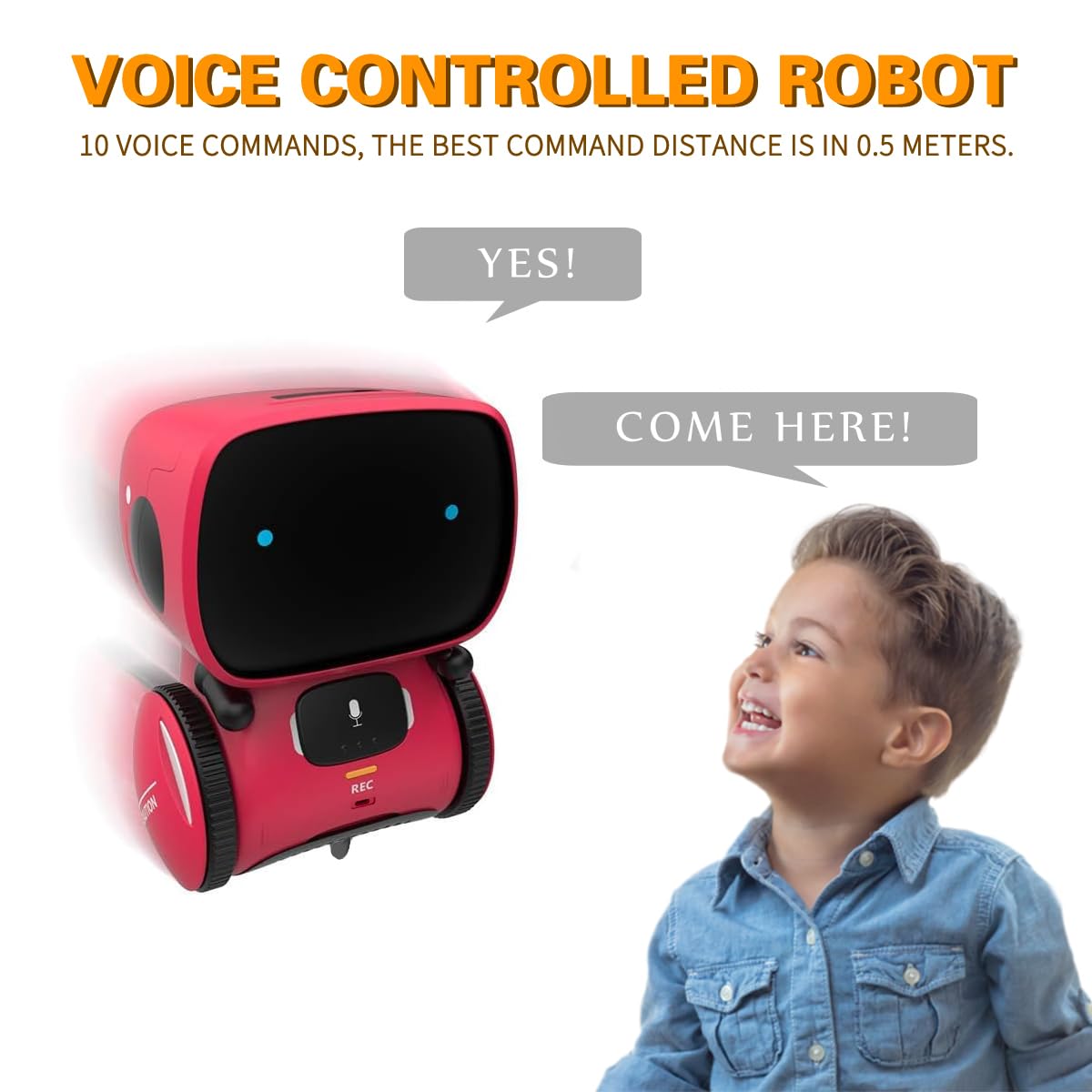 98K Robot Toys for Girls and Boys Rechargeable, Touch and Voice Control Robots Interactive Talking Smart Partner and Teacher with Singing, Dancing, STEM Toy Gifts for Kids Age 3 and Up