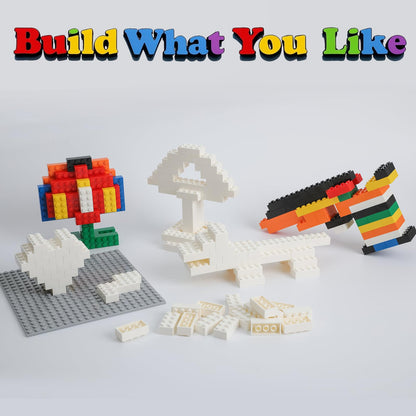 HUIZDQ 1500 Pieces Building Bricks, Classic Bulk Small Blocks, Classic Bricks Set Basic Building Blocks Compatible with All Major Brands