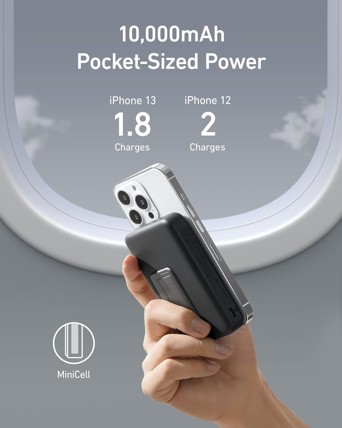 Anker 633 Magnetic Battery, 10,000mAh Foldable Wireless Portable Charger Portable Charger, 10,000mAh 30W Power Bank