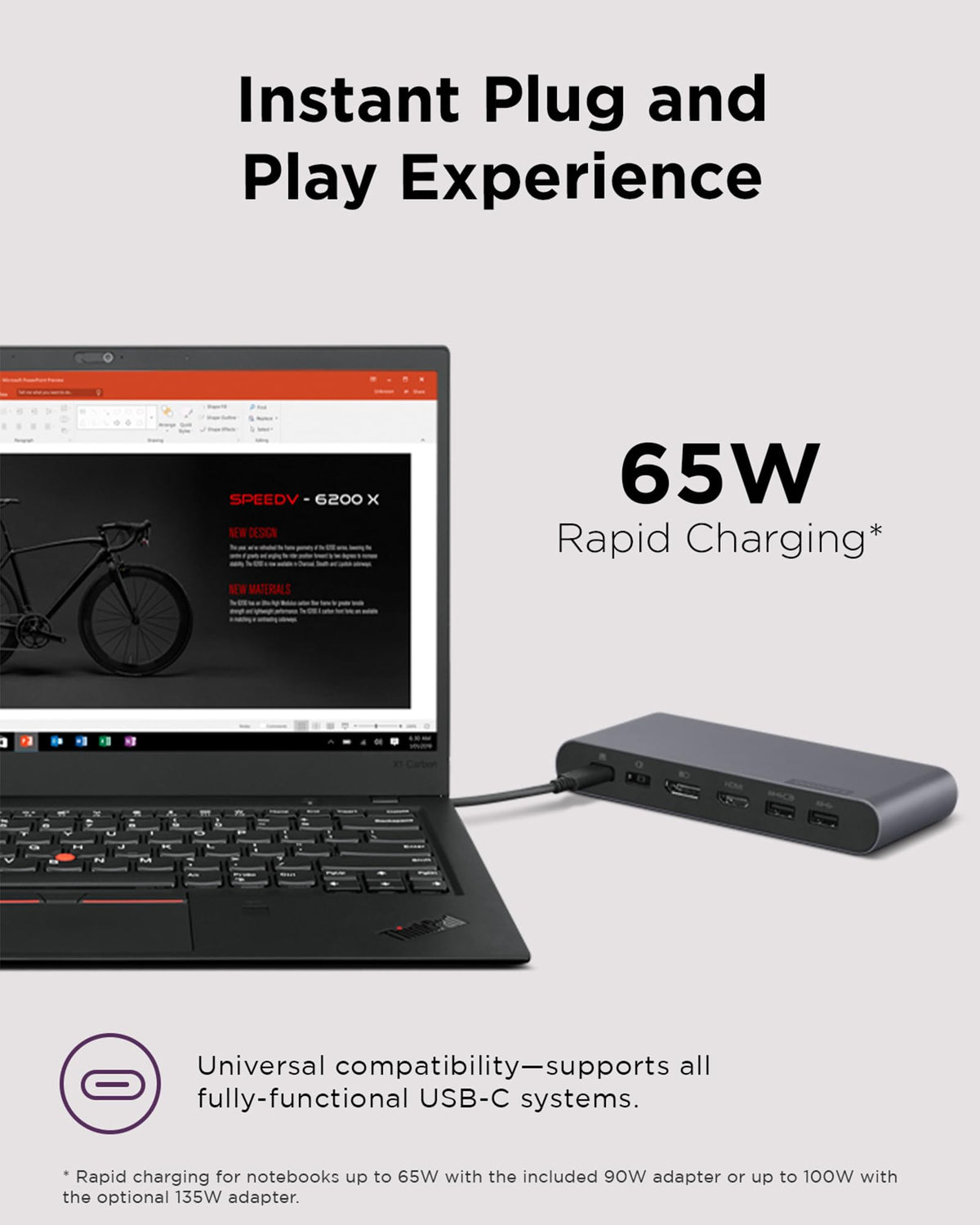 Lenovo USA Lenovo ThinkPad USB-C Dock Gen 2 (40AS0090US)