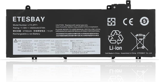 L17M3P71 Laptop Battery Compatible with Lenovo ThinkPad T480S Series Notebook L17L3P71 L17M3P72 01AV478 01AV480 01AV479 SB10K97621 SB10K97622 SB10K97620