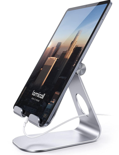 Lamicall S1 Tablet Stand, Adjustable Tablet Holder - Desktop Stand Dock Holder for 4-13" Tablet, iPad Pro 11, 9.7, 10.5, 12.9 Air Mini, Kindle, Tab, Switch, Viral Podcast Video Office Desk Accessories