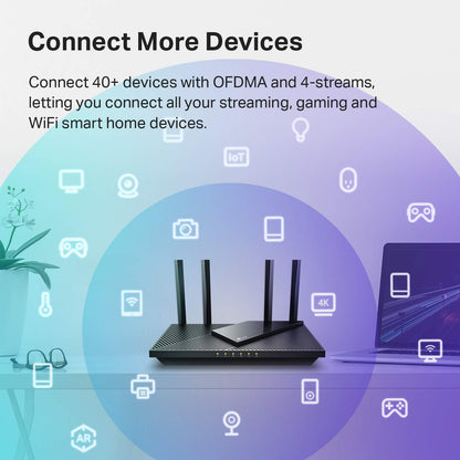 TP-Link AX1800 WiFi 6 Router V4 (Archer AX21) – Dual Band Wireless Internet, Gigabit, Easy Mesh, Compatible with Alexa - A Certified for Humans Device (Pack of 10)