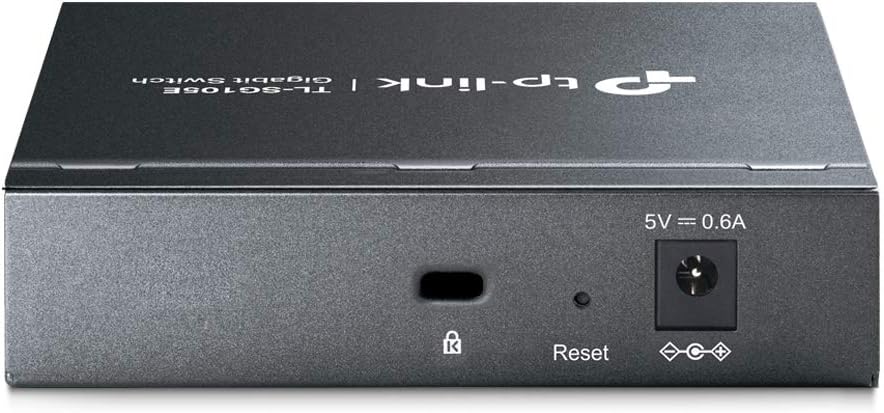 TP-Link 5-Port Gigabit Ethernet Easy Smart Switch| Plug and Play | Desktop | Sturdy Metal w/Shielded Ports | Limited Lifetime Replacement (TL-SG105E), Black…