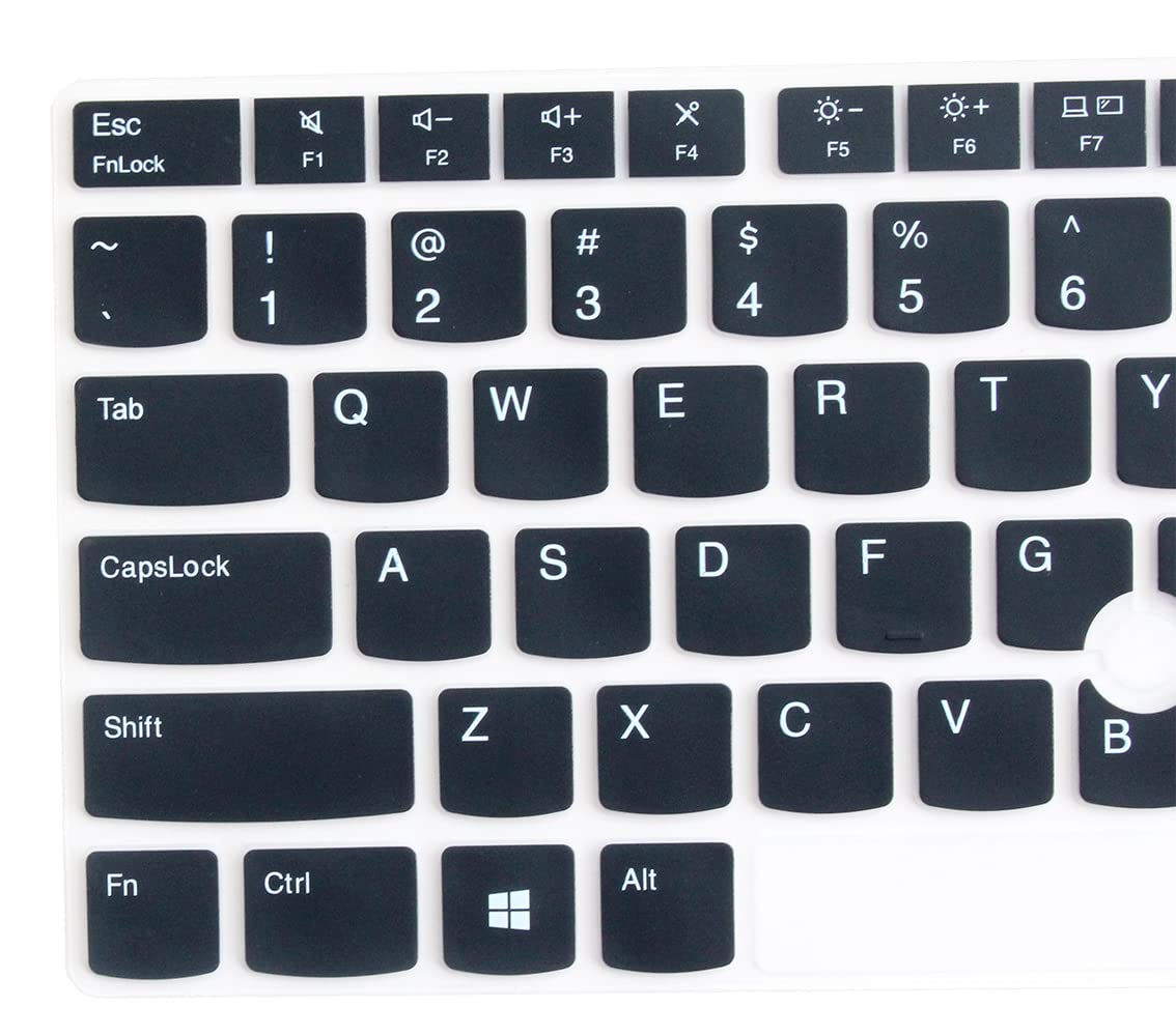 Silicone Keyboard Skin Compatible for 2021 Lenovo ThinkPad X1 Carbon Gen 9 Laptop 14", 2021 Thinkpad X1 Yoga 14", 2021 Thinkpad X1 Yoga Gen 6 14" Laptop (NOT Fit 2020-2017 release old Versions) (Black