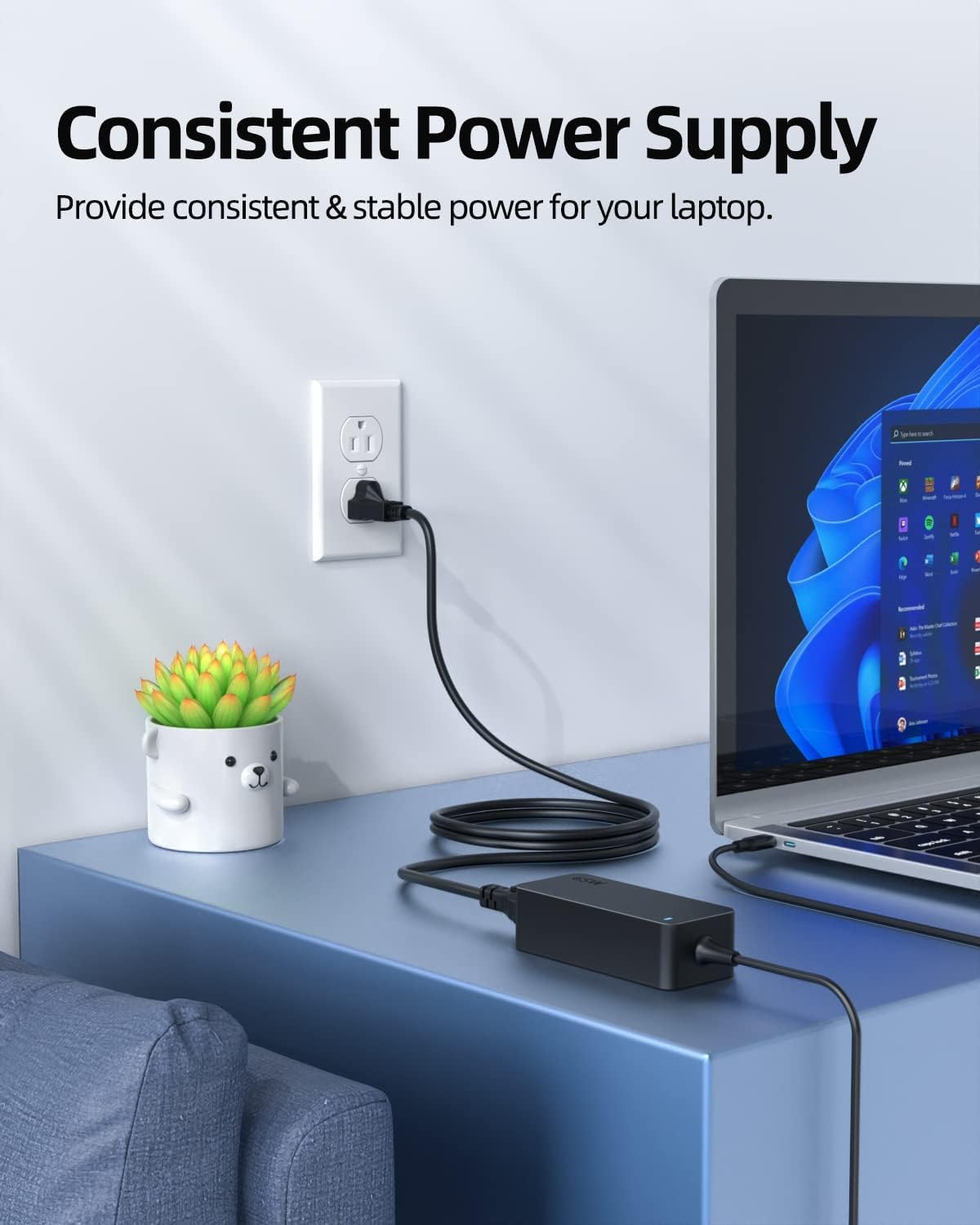 Superer Charger Fit for Lenovo Thinkpad X1 Carbon Gen 13 12 11 10 9 8 7 6 5, Yoga Gen 8 7 6 5 4 3 2, Tablet Gen 3 2, 2-in-1 Gen 10 9 Power Supply AC Adapter Cord, USB C, 65W 45W