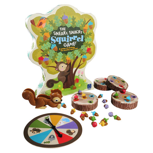 Educational Insights The Sneaky, Snacky Squirrel Game - Toddler Board Games for 3 Year Olds, Fine Motor Skills Toys for Toddlers, Color Matching Preschool Games, Tweezer Tool Fine Motor Game