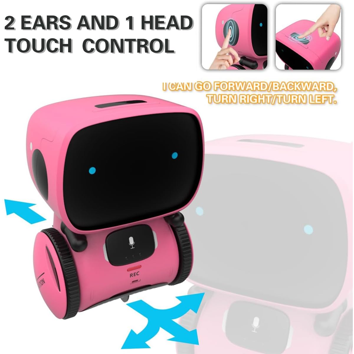 98K Robot Toys for Girls and Boys Rechargeable, Touch and Voice Control Robots Interactive Talking Smart Partner and Teacher with Singing, Dancing, STEM Toy Gifts for Kids Age 3 and Up