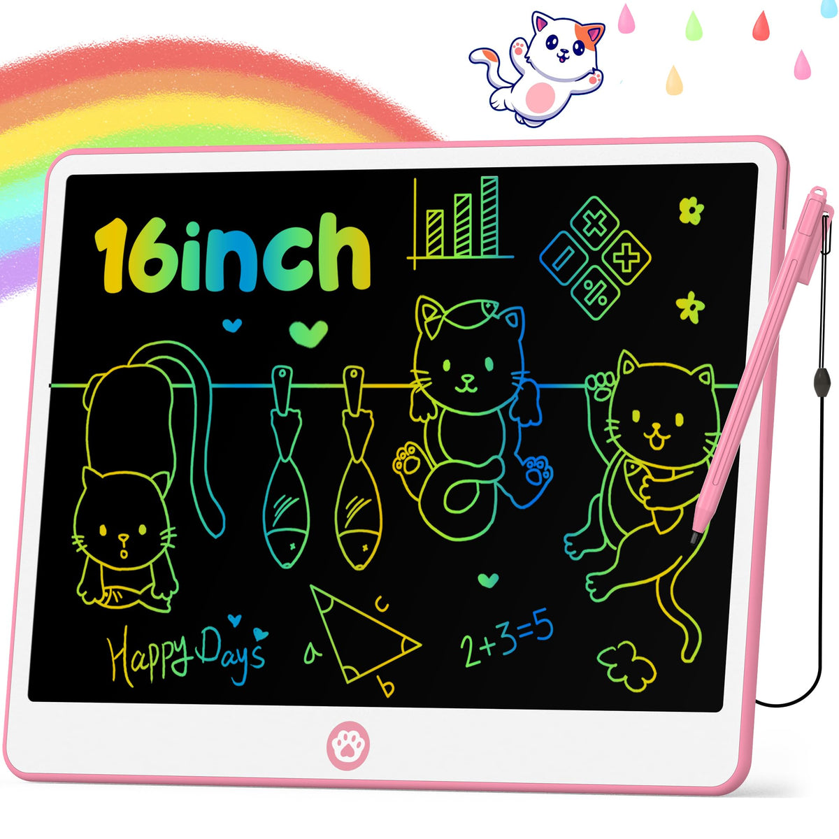 Hockvill LCD Writing Tablet for Kids 8.8 Inch, Toys for Girls Boys Drawing Pad for 3 4 5 6 7 Year Old Kids Toys, Children Christmas Birthday Gift for Kids Toddler Doodle Board Travel Essentials