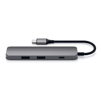 Satechi USB C Hub Multiport Adapter, USB C Docking Station with 4K HDMI, 60W USB C PD Charging, 2 USB-A, for MacBook Pro/Air M1 M2 M3, Dell, HP, Surface, Lenovo - Space Gray