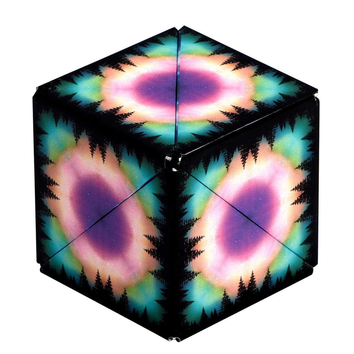 Shashibo Shape Shifting Box - Award-Winning STEM Fidget Toy with Ultra Strong Magnets - Puzzle Cube Transforms Into 100+ Shapes, Perfect Sensory Gift for Kids, Teens, and Adults (Spaced Out)