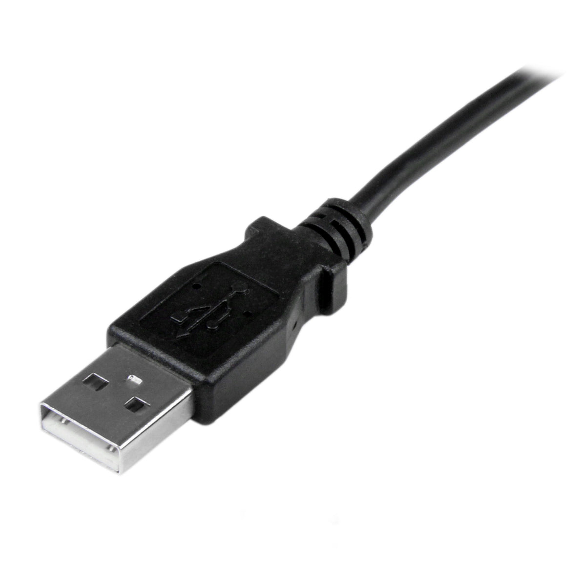 StarTech.com Down Angle Mini USB Cable - 2m - Black - USB A to Mini USB B - USB to Mini USB Cable - Mini USB Charger - USB A to Mini B (USBAMB2MD)