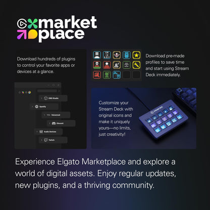 Elgato Stream Deck MK.2 – Studio Controller, 15 macro keys, trigger actions in apps and software like OBS, Twitch, YouTube and more, USB, works with Mac and PC