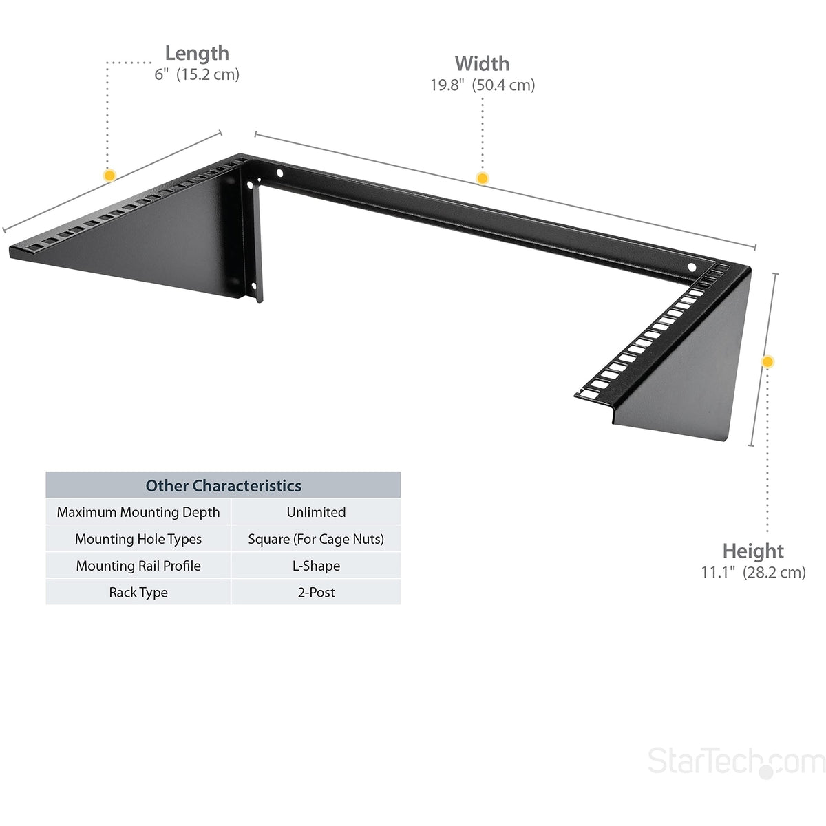 StarTech.com 2U Vertical Wall Mount Patch Panel Bracket - Steel Rack Mount Bracket w/Hardware for 19" Network, Server and Data Equipment , TAA (RK219WALLV)